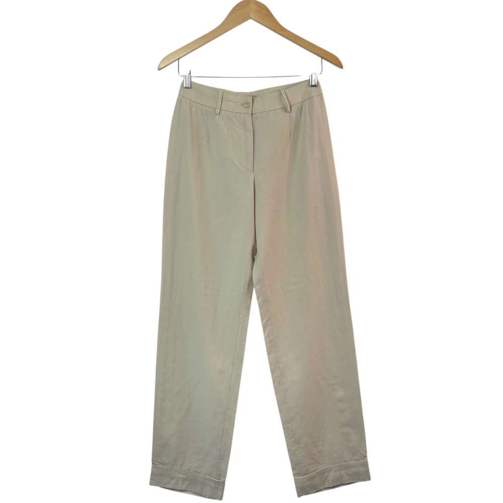 Dolce & Gabbana Vintage Straight Leg Cuffed Ankle Salmi Zipper Trouser Pants